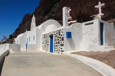 Yunanistan, Santorini 'deki beyaz kilise 