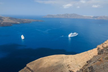 Panorama caldera da Fira - Santorini üzerinde