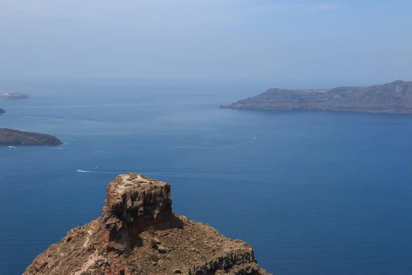 Panorama Caldera Fira Santorini —  Fotos de Stock