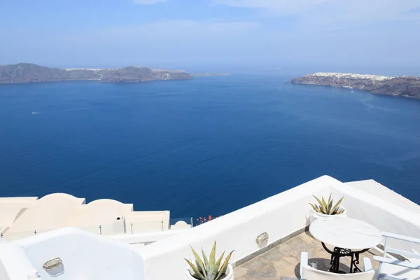 Schöner Blick Auf Die Insel Santorini Griechenland Stockbild