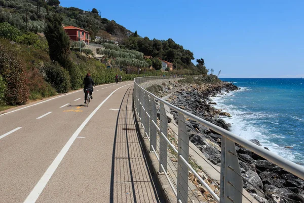 Cyklus Cesta San Lorenzo Mare Ligurie — Stock fotografie