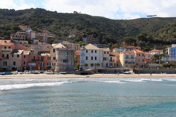 Panorama Sobre Laigueglia Liguria —  Fotos de Stock