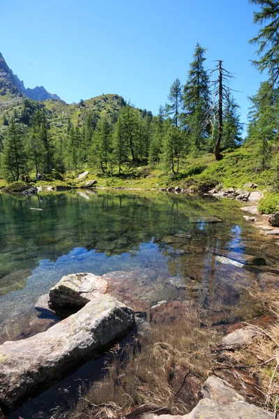 Lake Ravina Alps Levantina Switzerland — Stock Photo, Image