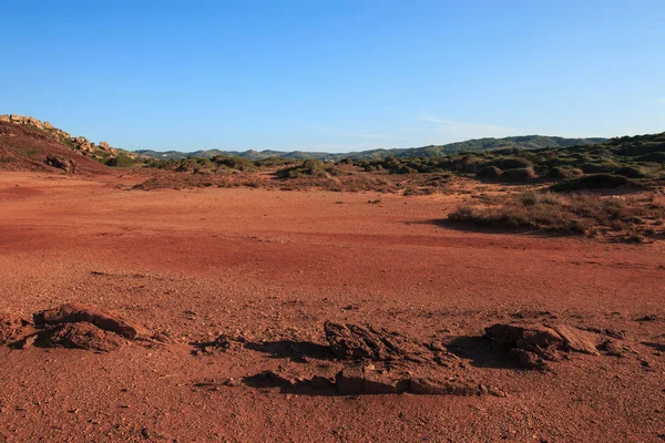 Paisaje Lunar Cala Pregonda Isla Menorca Baleares —  Fotos de Stock