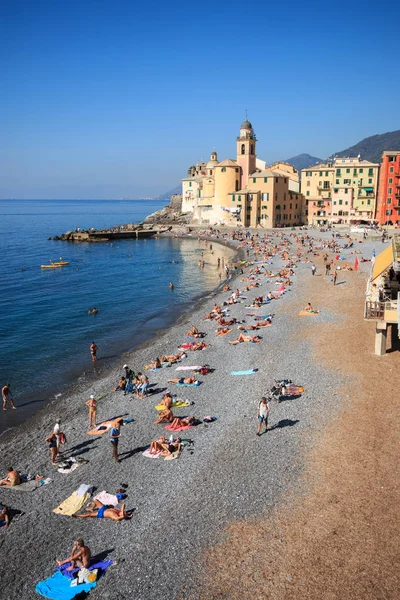 Bella Vista Sul Paese Camogli Liguria — Foto Stock