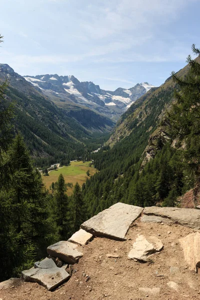 Cesta Útočiště Vittorio Sella Valnontey Národní Park Gran Paradiso — Stock fotografie