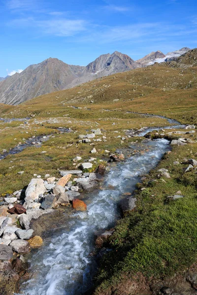 Yukarı Valnontey Deki Manzara Gran Paradiso Ulusal Parkı Stok Resim