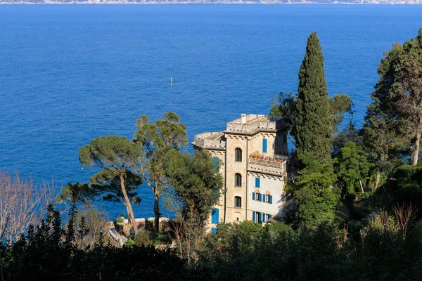 Portofino Köyünün Güzel Manzarası Liguria — Stok fotoğraf