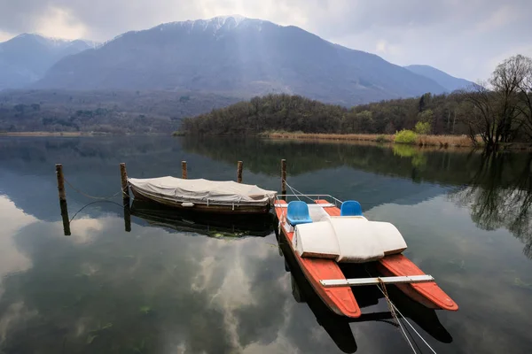 Krásná Krajina Jezera Piano Porlezza — Stock fotografie