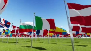 Tüm AB üye bayrakları