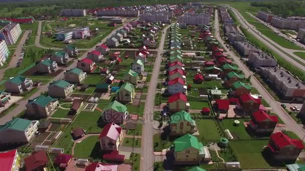 Aerial view of village or town. — Stock Video