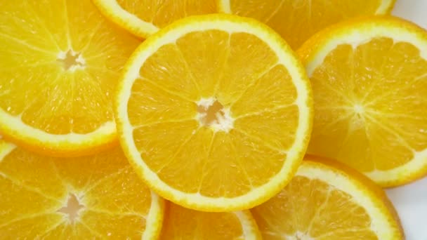 Fundo de fatias de laranja — Vídeo de Stock