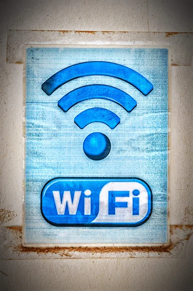 Знак Wi-fi — стокове фото