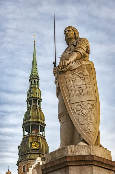 Estatua de Riga Saint Roland —  Fotos de Stock