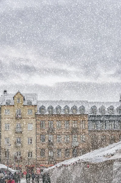 Helsingborg Mercado Tiempo de invierno — Foto de Stock