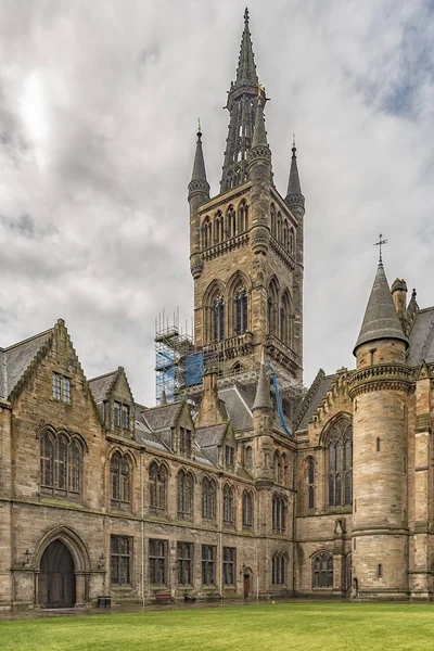 Universiteit van Glasgow klokkentoren — Stockfoto