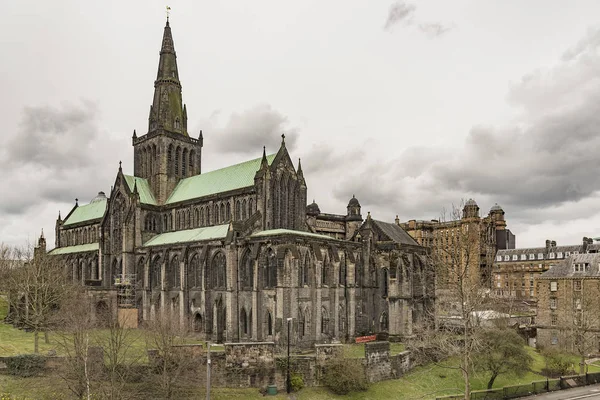 Catedral de Glasgow desde la necrópolis — Foto de Stock