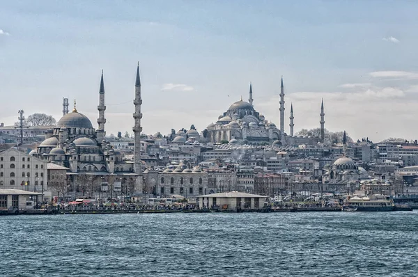 Estambul Paisaje urbano Mezquita Suleymaniye —  Fotos de Stock