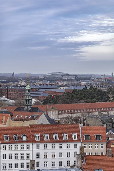 Copenhagen Cityscape yuvarlak kuleden — Stok fotoğraf