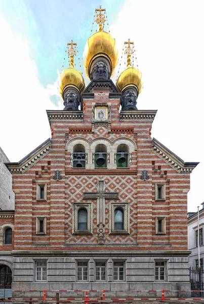 Fachada de Copenhague Alexander Nevsky — Fotografia de Stock