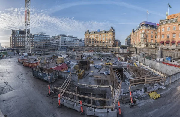 Área de Construção do Metro de Copenhaga — Fotografia de Stock