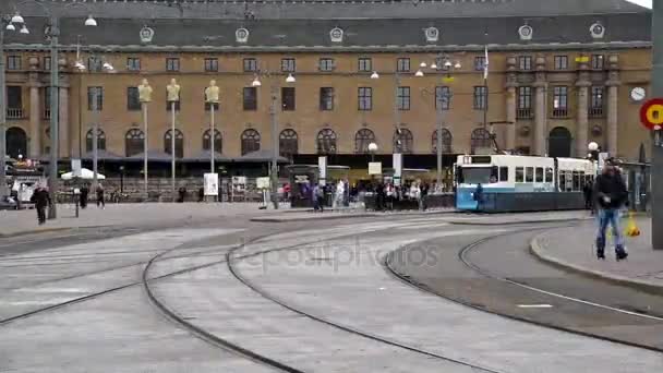 Göteborg City Trams — Stockvideo