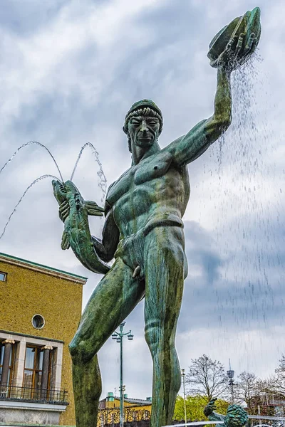 Gothenburg Poseidon çeşme — Stok fotoğraf