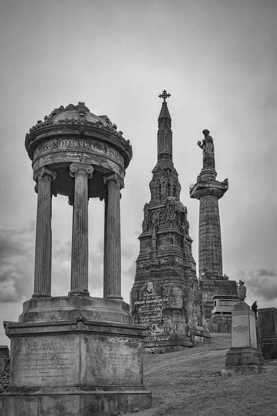 Glasgow nekropolii cmentarz pomniki — Zdjęcie stockowe