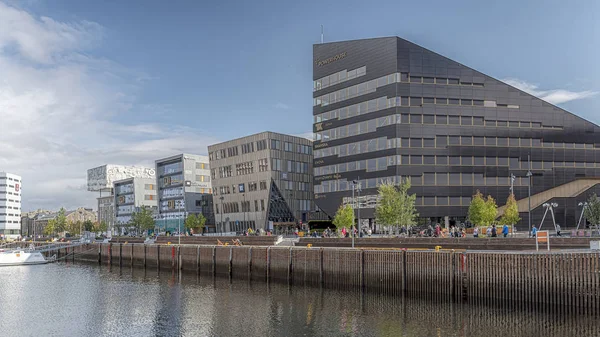 Trondheim Snohetta Powerhouse Waterfront View Imagens Royalty-Free