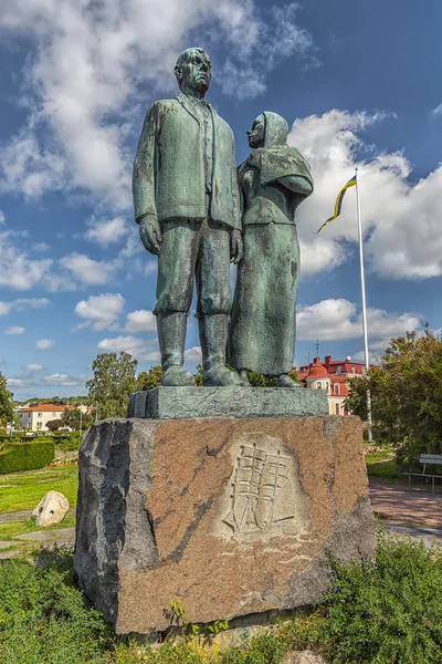 Karlshamn Emigranti Monumento — Foto Stock