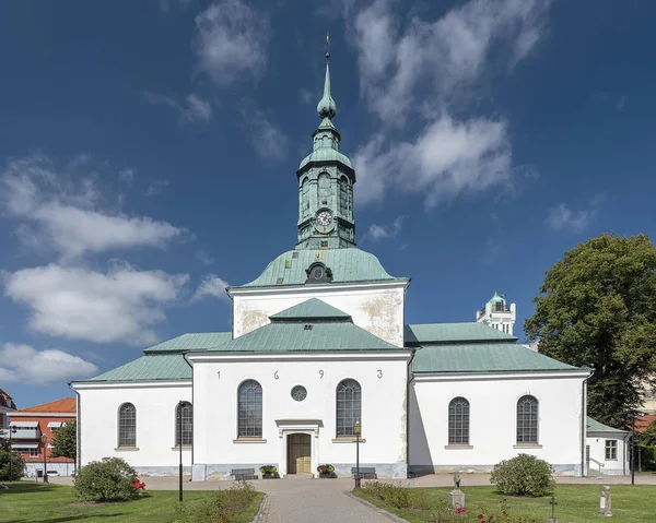 Karlshamn Karl Gustavs教堂侧立面 — 图库照片
