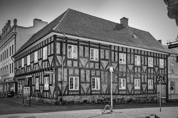 Escena de Karlshamn Town Center Street — Foto de Stock