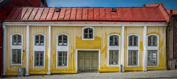 Karlshamn Wooden Townhouse — 图库照片
