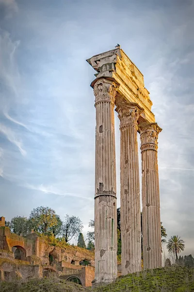 Rome Temple of Castor and Pollux — Stock Photo, Image