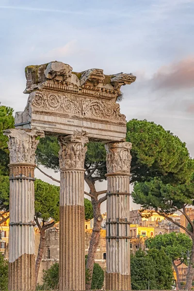 Rome Temple of Castor and Pollux — Stock Photo, Image