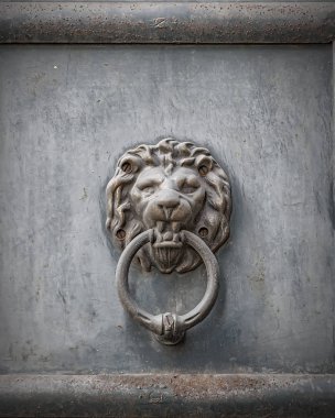 Aslanlar Başı Paslı Metal Kapı tokmağı
