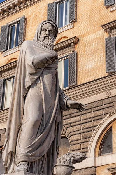 Rzymski Piazza del Popolo Statua — Zdjęcie stockowe