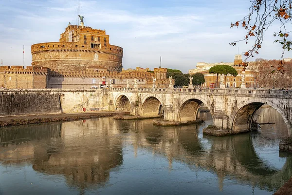 Rom Castel Sant Angelo och bron — Stockfoto