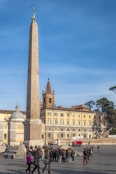 Roma Flaminio Obelisk Piazza Del Popolo 'da — Stok fotoğraf