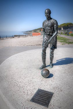 Futbolcu Henrik Larsson Heykeli