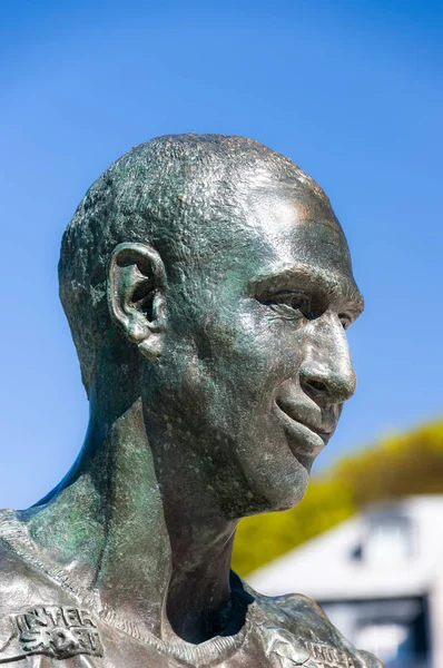 Henrik Larsson Statua Head Close Up — Zdjęcie stockowe