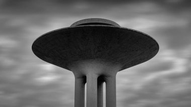 MALMO, SWEDEN - FEBRUARY 09, 2020: The water tower located at the new Hyllie district of Malmo in Sweden.