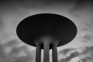 MALMO, SWEDEN - FEBRUARY 09, 2020: The water tower located at the new Hyllie district of Malmo in Sweden.