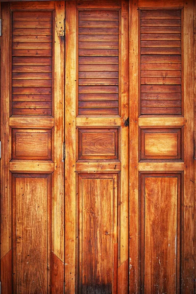 Puertas Persiana Madera Clásicas Antiguas Pero Buen Estado — Foto de Stock