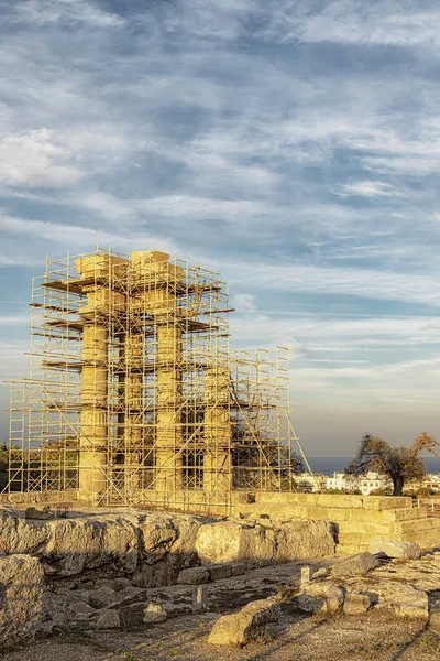 Acrópolis Rodas Templo Que Data Del Período Griego Clásico Situado — Foto de Stock