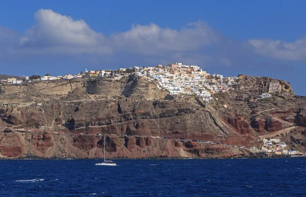 Stadt Oia auf Santorini Insel — Stockfoto