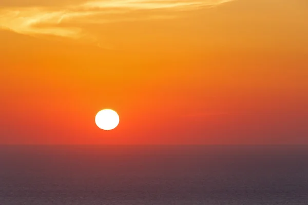 Zonsondergang op de Egeïsche zee — Stockfoto