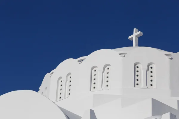 在圣托里尼岛费拉镇东正教主教座堂 — 图库照片