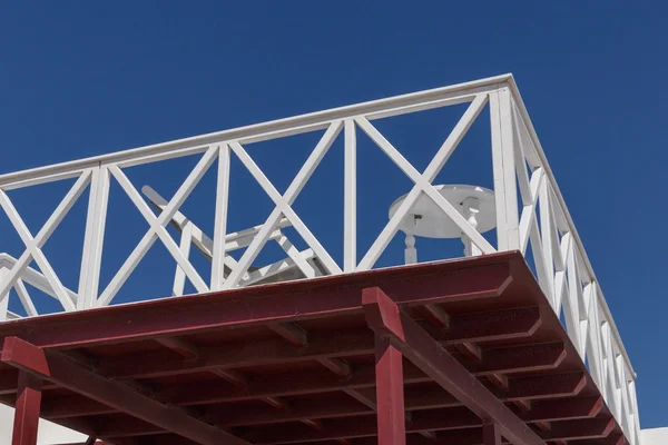 Balcony of hotel in Oia — Stock Photo, Image