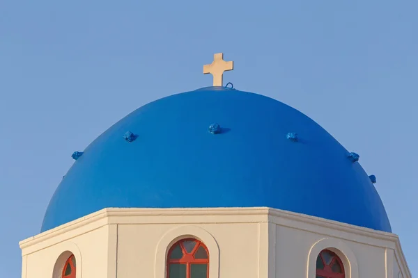 Oia ortodox templom kupolája — Stock Fotó